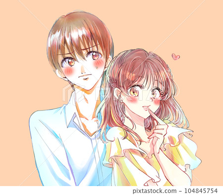 A woman who snuggles up and a man who is shy 104845754