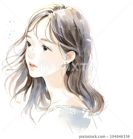 Illustration of a beautiful older sister Watercolor painting style (Generative AI) Illustration of a beautiful older sister Watercolor painting style (Generative AI) 104846336