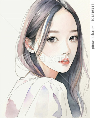 Illustration of a beautiful older sister Watercolor painting style (Generative AI) Illustration of a beautiful older sister Watercolor painting style (Generative AI) 104846341