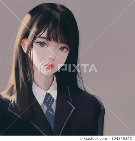 表情悲傷的女高中生肖像(生成 AI) 表情悲傷的女高中生肖像(生成 AI) 104846348