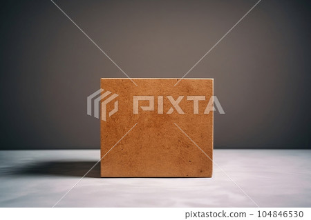 Square cardboard box with lid 104846530