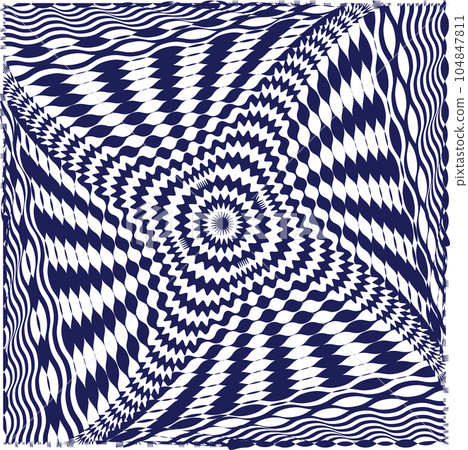Optical Illusion. Abstract background. Striped wavy distorted texture for design. 104847811