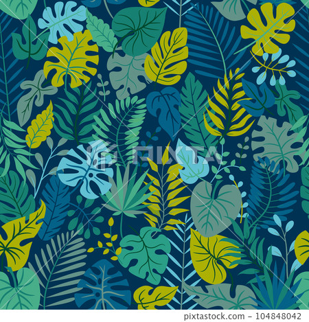 Pattern with beautiful tropical leaves. Pattern with beautiful tropical leaves. 104848042