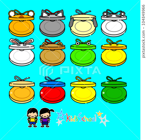 響板簡單圖示風格向量素材集 響板簡單圖示風格向量素材集 104849966