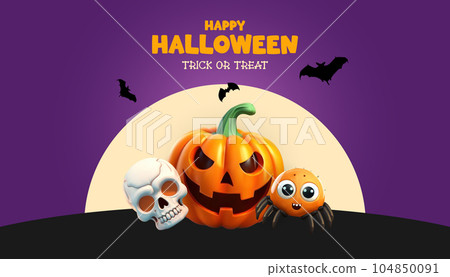 Halloween Party Spooky Background. Vector Illustration EPS10 Halloween Party Spooky Background. Vector Illustration EPS10 104850091
