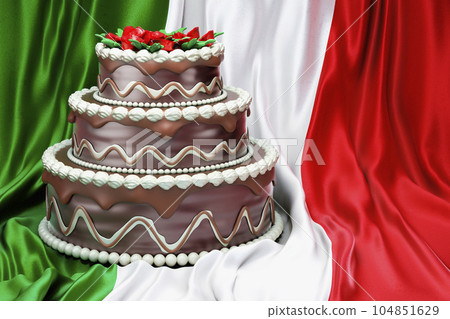 Italian Flag Cake Italy Cake I Made For My Uncles Italy Themed