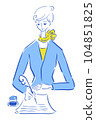 Parisienne girl fashionable illustration CA cabin attendant flight attendant 104851825