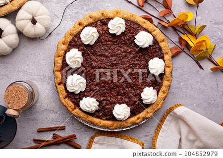 Traditional pecan pie Traditional pecan pie 104852979