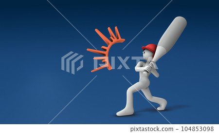 全速揮擊球棒的角色 全速揮擊球棒的角色 104853098