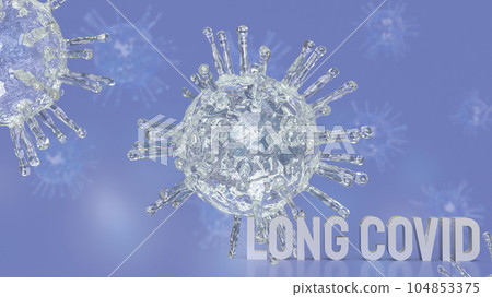 The long covid on virus background for sci or medicine concept 3d rendering 104853375