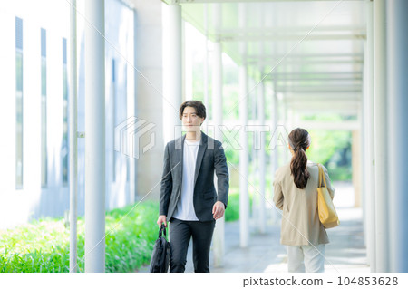 Walking Office Commuting 104853628