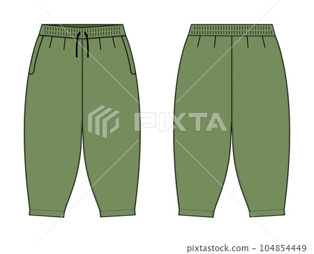 Sarouel 褲子(哈倫褲)矢量模板插畫 Sarouel 褲子(哈倫褲)矢量模板插畫 104854449
