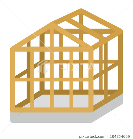 Illustration of the basic structure of a house 104854609
