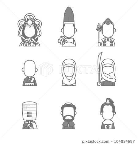 日本歷史圖標集合 日本歷史圖標集合 104854697