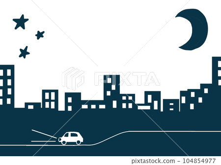汽車在城市中行駛的插圖 104854977