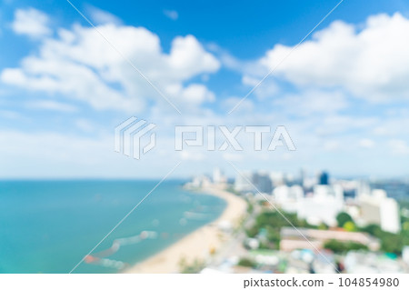 abstract blur Pattaya city skyline view in Thailand abstract blur Pattaya city skyline view in Thailand 104854980