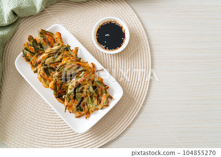 Pajeon or Korean pancake or Korean pizza 104855270