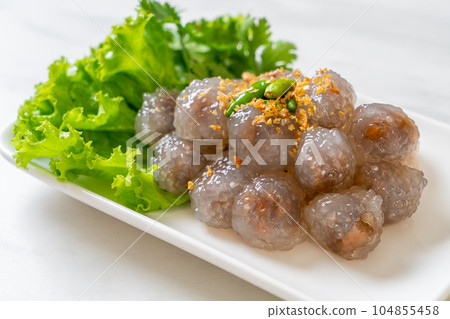 Steamed Tapioca Dumplings with Pork Steamed Tapioca Dumplings with Pork 104855458