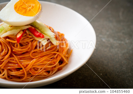 Korean cold noodles with egg Korean cold noodles with egg 104855460