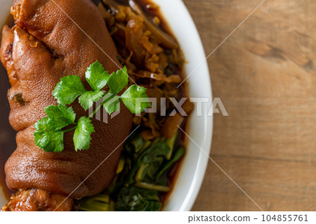 Stewed Pork Knuckle or Stewed Pork Leg 104855761