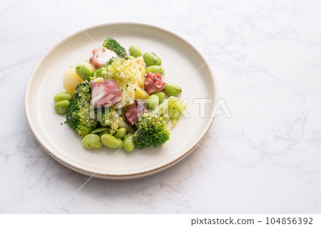 Octopus and Broccoli Basil Salad Octopus and Broccoli Basil Salad 104856392