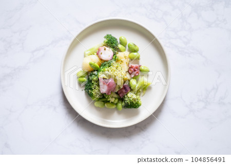 Octopus and Broccoli Basil Salad Octopus and Broccoli Basil Salad 104856491