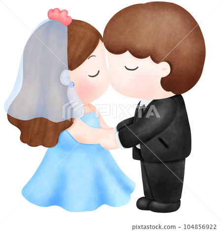 Joyful Wedding Bliss: Hand-drawn Watercolor Illustration of a Charming Bride and Groom Embracing Love and Happiness Joyful Wedding Bliss: Hand-drawn Watercolor Illustration of a Charming Bride and Groom Embracing Love and Happiness 104856922