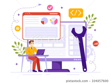 Software Testing Vector Illustration with Application Engineering, Debugging Development Process, Programming and Coding in Hand Drawn Templates Software Testing Vector Illustration with Application Engineering, Debugging Development Process, Programming and Coding in Hand Drawn Templates 104857600