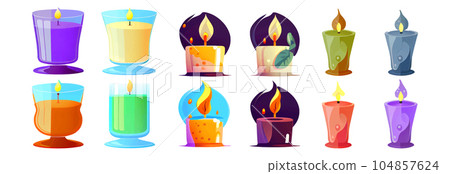 set vector candle illustration of ui interface icons isolated on white background 104857624