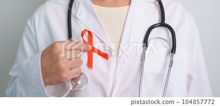 Orange Ribbon for Leukemia, Kidney cancer day, world Multiple Sclerosis, CRPS, Self Injury Awareness month. Healthcare and word cancer day concept Orange Ribbon for Leukemia, Kidney cancer day, world Multiple Sclerosis, CRPS, Self Injury Awareness month. Healthcare and word cancer day concept 104857772