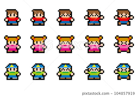 現代RPG風格像素藝術兒童套裝 104857919