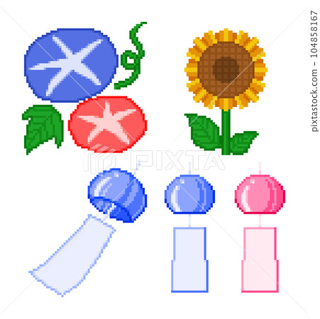 summer pixel art 104858167