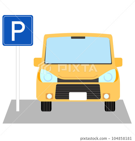 車停在停車位 車停在停車位 104858181