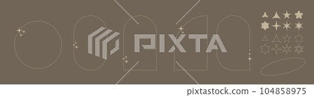 Arch frame aesthetic element, set simple frame and elements, simple aesthetic for you progect, template, poster. Arch frame aesthetic element, set simple frame and elements, simple aesthetic for you progect, template, poster. 104858975