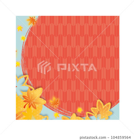 Cutout-style autumn leaves frame headline decorative frame Cutout-style autumn leaves frame headline decorative frame 104859564