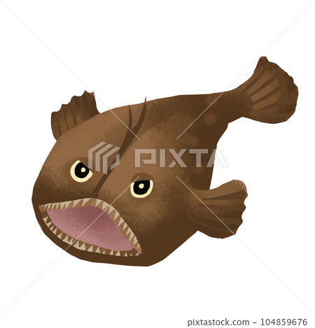 琵琶魚插畫素材 104859676