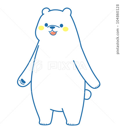 站立的北極熊插畫素材 站立的北極熊插畫素材 104860128