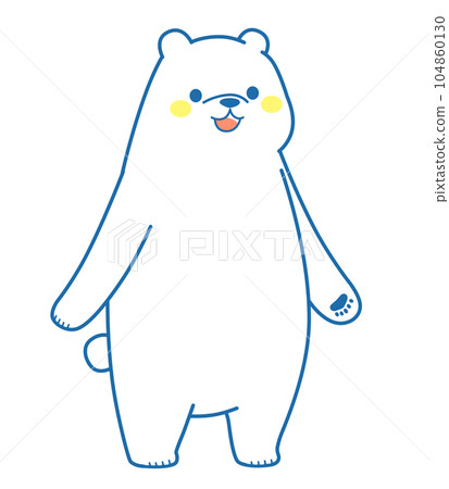 站立的北極熊插畫素材 站立的北極熊插畫素材 104860130