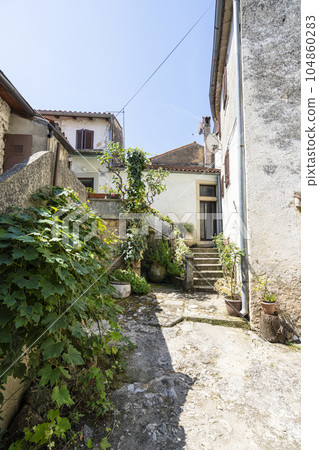 The old stone houses in Moscenice, Croatia The old stone houses in Moscenice, Croatia 104860283