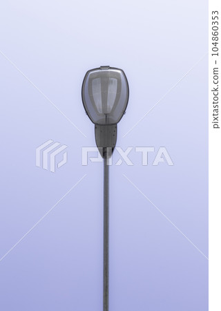 Street lamp post on blue sky background 104860353