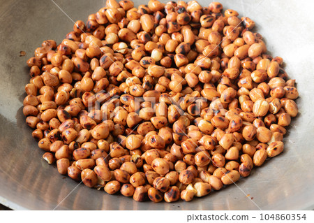 roasted peanuts in wok roasted peanuts in wok 104860354