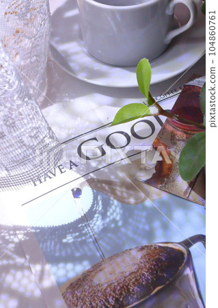 The morning table, being healed by the sunlight filtering through the trees. The morning table, being healed by the sunlight filtering through the trees. 104860761