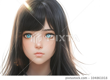 Female close-up illustration AI-generated image 104861018