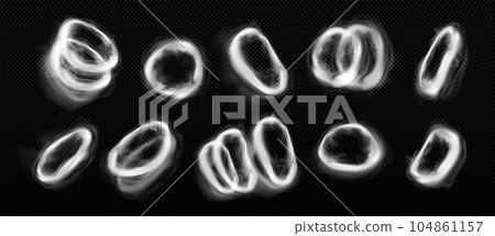 Realistic set of smoke rings 104861157