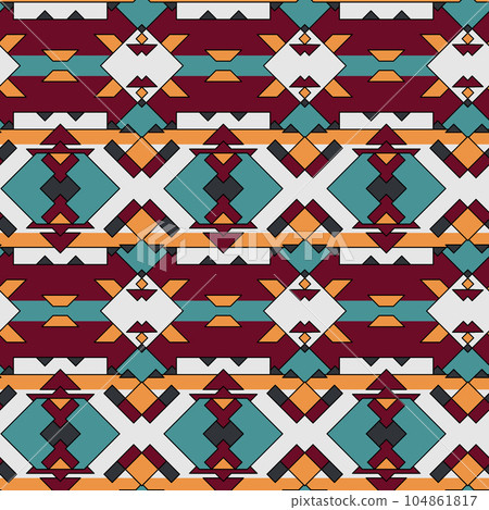 ethnic woven design seamless pattern, vector eps ethnic woven design seamless pattern, vector eps 104861817
