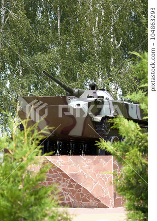 Airborne combat vehicle. On a pedestal. 104863293