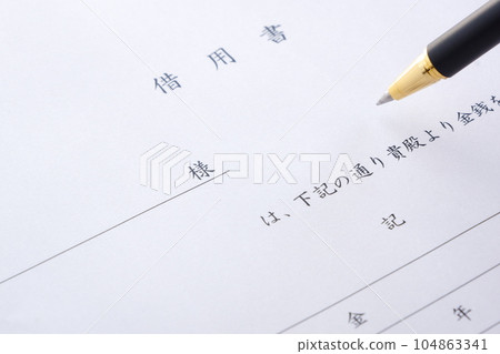 Write a promissory note when borrowing money Write a promissory note when borrowing money 104863341