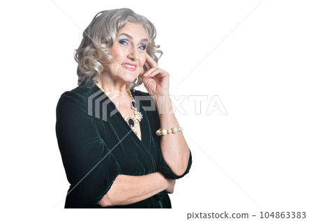 portrait of beautiful senior woman 104863383