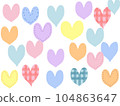 lots of colorful hearts 104863647