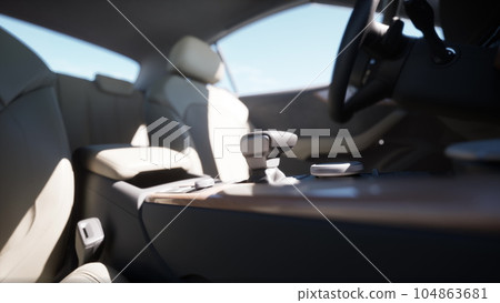 inside Interior of prestige modern car inside Interior of prestige modern car 104863681